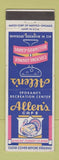 Matchbook Cover - Allen's Cafe Spokane WA billiards cards