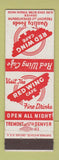 Matchbook Cover - Red Wing Cafe Denver Colorado