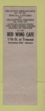Matchbook Cover - Red Wing Cafe Denver Colorado