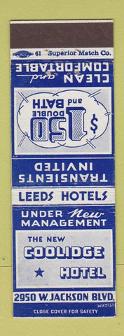 Matchbook Cover - Coolidge Hotel Chicago? IL