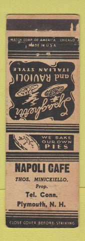 Matchbook Cover - Napoli Cafe Plymouth NH WEAR