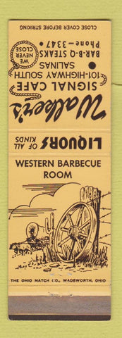 Matchbook Cover - Walker's Signal Cafe Salinas CA
