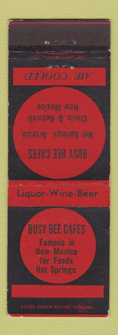 Matchbook Cover - Busy Bee Cafes Mexican Clovis Roswell NM
