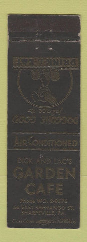 Matchbook Cover - Garden Cafe Sharpsville PA WEAR