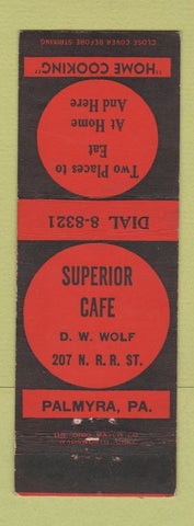 Matchbook Cover - Superior Cafe Palmyra PA