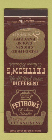 Matchbook Cover - Fettrow's Restaurant Harrisburg PA
