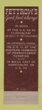 Matchbook Cover - Fettrow's Restaurant Harrisburg PA