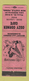 Matchbook Cover - Cozy Corner Cafe New Castle PA pinup POOR