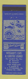 Matchbook Cover - Wiegand's Cafe Lobster Lounge Pittsburgh PA BLUE