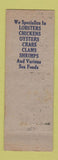 Matchbook Cover - Wiegand's Cafe Pittsburgh PA YELLOW