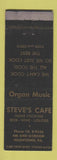 Matchbook Cover - Steve's Cafe Allentown PA