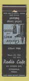 Matchbook Cover - Radio Cafe Pittsburgh PA WEAR