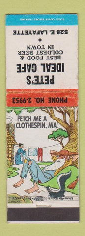 Matchbook Cover - Pete's Ideal Cafe hillbilly WEAR