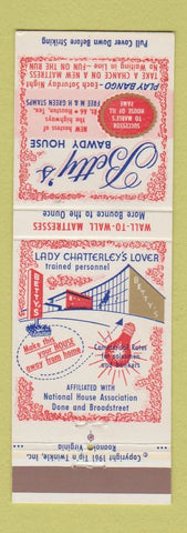 Matchbook Cover - Betty's Bawdy House Brothel joke gag