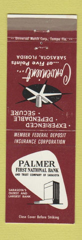 Matchbook Cover - Palmer First National Bank Sarasota FL