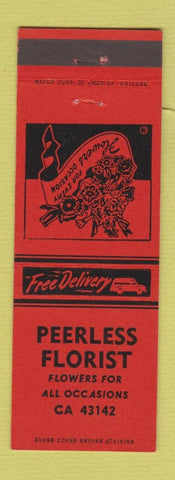 Matchbook Cover - Peefless Florists flowers