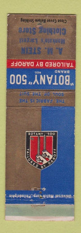 Matchbook Cover - Botany 500 Men's Clothes AM Stein Mankato MN WEAR