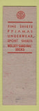 Matchbook Cover - BVD Men's Shirts Albert Julien Limoilou QC WEAR
