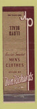 Matchbook Cover - Lloyd Beal Dan Richards Men's Clothes