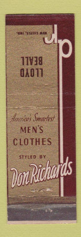 Matchbook Cover - Lloyd Beal Dan Richards Men's Clothes