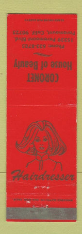 Matchbook Cover - Coronet House of Beauty Salon Paramount CA