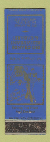 Matchbook Cover - Rio Grande Restaurant Cabaret New York City WEAR