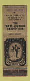 Matchbook Cover - Will O Bend Country Club St Albany WV WORN