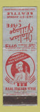 Matchbook Cover - Italian Village Cafe Seattle WA
