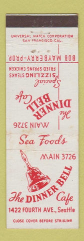 Matchbook Cover - The Dinner Bell Cafe Seattle WA