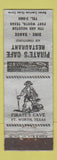 Matchbook Cover - Pirate's Cafe Fort Worth TX WORN
