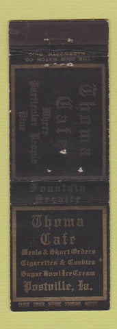 Matchbook Cover - Thoma Cafe Postville IA