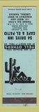 Matchbook Cover - 54 Drive Inn Cafe El Patio Liberal KS