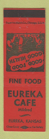Matchbook Cover - Eureka Cafe KS