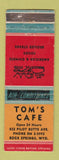 Matchbook Cover - Tom's Cafe Rock Springs WY WORN
