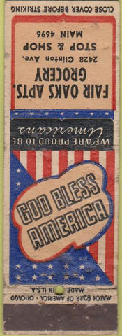 Matchbook Cover - Fair Oaks Apartments Grocery WWII POOR
