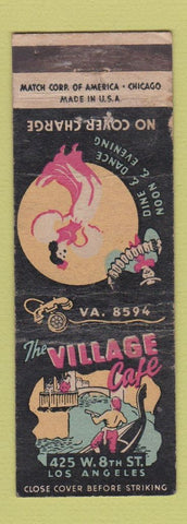 Matchbook Cover - Village Cafe Los Angeles CA girlie WEAR