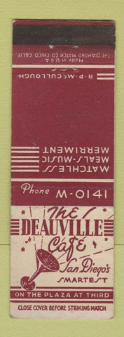 Matchbook Cover - The Deauville Cafe San Diego CA