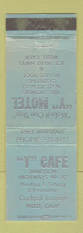 Matchbook Cover - Y Cafe Weed CA WORN motel