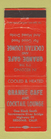 Matchbook Cover - Grande Cafe Redding CA WEAR