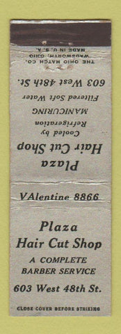 Matchbook Cover - Plaza Hair Cut Shop