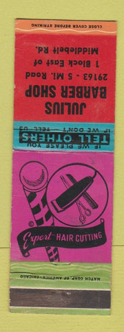 Matchbook Cover - Julius Barber Shop WEAR