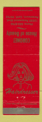 Matchbook Cover - Coronet Beauty Salon Paramount CA