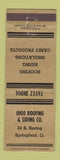 Matchbook Cover - Ohio Roofing and Siding Company Springfield OH