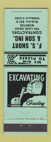 Matchbook Cover - FS Short and Son Contractors Webster NY