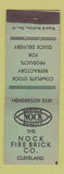 Matchbook Cover - Nock Fire Brick Company Cleveland OH