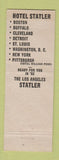 Matchbook Cover - Hotel Statler