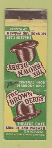 Matchbook Cover - Brown Derby Chicago IL WEAR