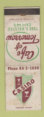 Matchbook Cover - Cafe of Tomorrow Chicago IL Casino WORN
