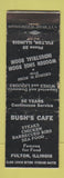 Matchbook Cover - Bush's Cafe Fulton IL WEAR