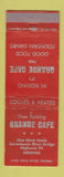 Matchbook Cover - Grande Cafe Redding CA WEAR